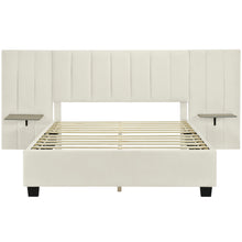 Load image into Gallery viewer, Upholstered Platform Bed With Big Headboard
