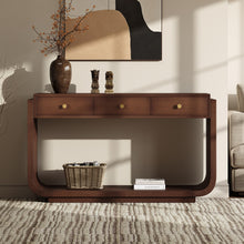Load image into Gallery viewer, Console Table With 3 Drawers, Display Shelf
