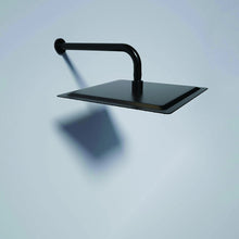 Load image into Gallery viewer, 16" Shower Arm With Flange, Stainless Steel, Rust Resistant Design - Matte Black

