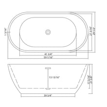 Load image into Gallery viewer, Elegant Oval Freestanding Bathtub, Overflow &amp; Pop Up Drain
