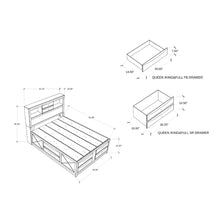 Load image into Gallery viewer, Lucille - 5 Piece Bedroom Set With Storage Drawers And Bookcase Headboard
