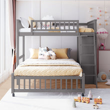 Load image into Gallery viewer, Bunk Bed With 6 Drawers And Flexible Shelves, Bottom Bed With Wheels
