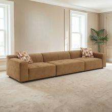Load image into Gallery viewer, Modular Sofa Set With 2 Matching Toss Pillows - Chocolate

