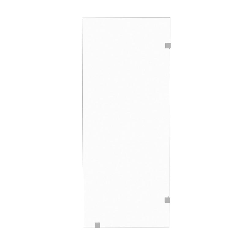 Frameless Bathtub Shower Screen, Reversible Installation