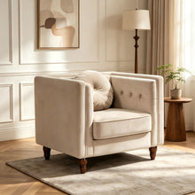 Load image into Gallery viewer, Chesterfield Accent Tufted Square Arm Side Chair
