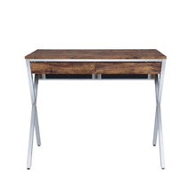 Load image into Gallery viewer, Callers - Weathered Writing Desk - Chrome / Oak
