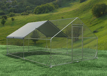 Load image into Gallery viewer, Large Metal Chicken Coop, Walk In Poultry Cage Hen Run House Rabbits Habitat Cage Spire Shaped Coop With Waterproof And Anti Ultraviolet Cover
