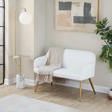 Load image into Gallery viewer, Symbol - Contemporary / Glam Floor Lamp Side Table - White Marble
