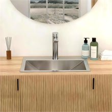 Load image into Gallery viewer, 21 X 17" Drop In Bathroom Sink With Pop Up Drain, Stainless Steel Su304, Durable &amp; Rust Resistant, Easy Installation - Brushed Nickel

