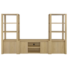 Load image into Gallery viewer, Susac - 3 Piece Entertainment Center With TV Stand And Media Towers - Light Oak
