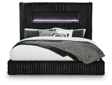 Load image into Gallery viewer, Tayleena - Upholstered Bed With Fireplace And Wireless Audio
