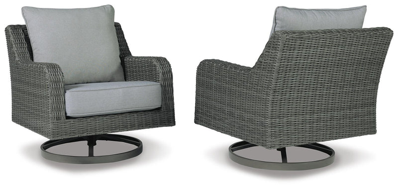 Elite Park - Swivel Lounge With Cushion - Gray