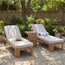 Load image into Gallery viewer, Outdoor Chaise Lounge Set With Side Table, 5 Position Adjustable Patio Recliner
