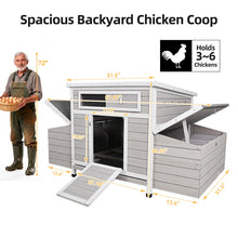 Load image into Gallery viewer, Large Chicken Coop Outdoor Hen House With Dual Nesting Boxes

