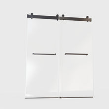 Load image into Gallery viewer, Frameless Double Sliding Soft-Close Shower Door, 3 / 8" (10Mm) Thick SGCC Tempered Glass Door, Matte
