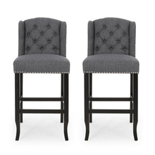 Load image into Gallery viewer, Vienna - Contemporary Fabric Tufted Wingback Counter Stools (Set of 2)
