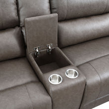 Load image into Gallery viewer, Kantu - Synthetic Leather Motion Sectional Sofa - Brown
