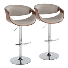 Load image into Gallery viewer, Symphony - Mid Century Modern Adjustable Barstool &amp; Swivel With Rounded T Footrest (Set of 2)
