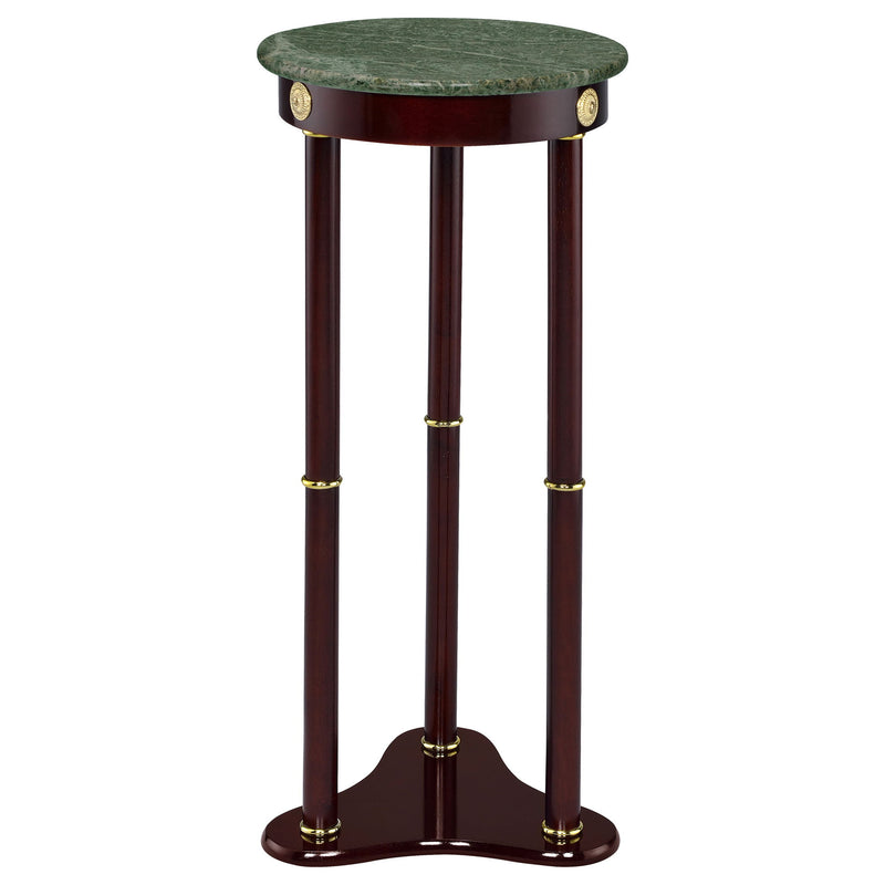 Elna - Accent Side Table With Round Top Plant Stand - Brown