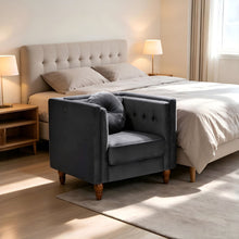 Load image into Gallery viewer, Chesterfield Accent Tufted Square Arm Side Chair
