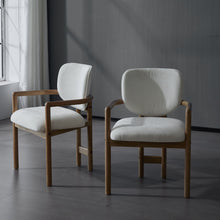 Load image into Gallery viewer, Upholstered Arm Dining Chairs (Set of 2)
