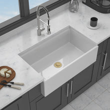 Load image into Gallery viewer, Workstation Single Bowl, Apron Front Kitchen Sink - White

