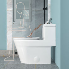 Load image into Gallery viewer, 1 Piece Toilet For Bathroom, Dual Flush 1.24 / 1.43 Gpf, Soft Closing Seat - White
