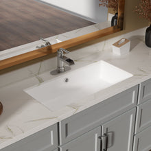 Load image into Gallery viewer, Modern Rectangular Undermount Bathroom Sink With Overflow Ceramic
