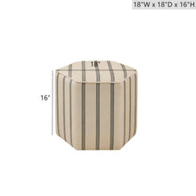 Load image into Gallery viewer, Accent Ottoman Printed Stripe
