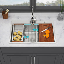 Load image into Gallery viewer, Topmount Drop In Kitchen Sink With Double Bowl Design
