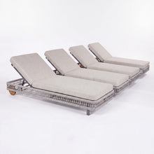 Load image into Gallery viewer, Outdoor Chaise Lounge &amp; Wheels, 5 Position Adjustable Backrest
