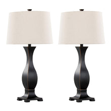 Load image into Gallery viewer, Riley - Contemporary Table Lamp (Set of 2) - Oil Rubbed Bronze / Oat
