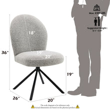 Load image into Gallery viewer, Side Chair With Swivel (Set of 2) - Gray
