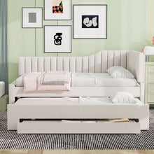 Load image into Gallery viewer, Upholstered Daybed With Trundle And 3 Drawers

