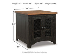 Load image into Gallery viewer, Valebeck - Rectangular End Table - Black / Brown
