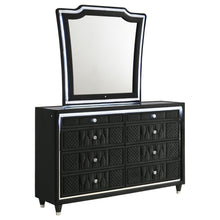 Load image into Gallery viewer, Mika - 8 Drawer LED Dresser With Mirror - Black
