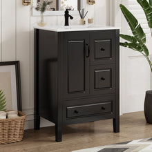 Load image into Gallery viewer, Retro Bathroom Vanity With Sink, Soft Closing Cabinet &amp; Drawers
