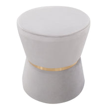 Load image into Gallery viewer, Gemma - Contemporary / Glam Ottoman - Silver / Gold
