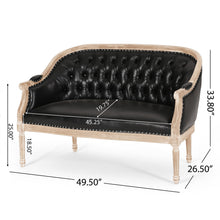 Load image into Gallery viewer, French Country Chesterfield Style Tufted Loveseat
