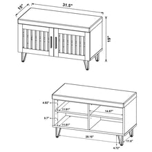Load image into Gallery viewer, Clackamas - 2 Door Storage Bench With Padded Seat
