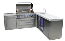 Load image into Gallery viewer, MONT ALPI 6-BURNER ISLAND WITH A 90-DEGREE CORNER AND BEVERAGE CENTER-MAi805-90BEV

