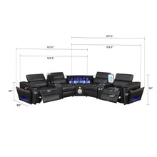 Load image into Gallery viewer, Nova - Sectional With Bluetooth Speaker, LED And Lifting Wine Cabinet

