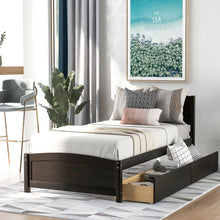 Load image into Gallery viewer, Platform Bed &amp; Headboard, Footboard And Wood Slat Support
