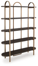 Load image into Gallery viewer, Brentmour - Bookcase - Brown / Gold Finish

