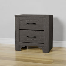 Load image into Gallery viewer, Modern 2 Drawer Nightstand - Brown - Wood
