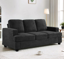 Load image into Gallery viewer, Modern Sofa, Comfortable 3 Seater Couch With Deep Seating, Loose Back Cushions, Wide Arms
