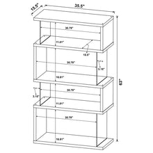 Load image into Gallery viewer, Elias - 4 Shelf Bookshelf With Zigzag Design
