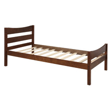 Load image into Gallery viewer, Twin Size Platform Bed With Headboard And Wooden Slat Support
