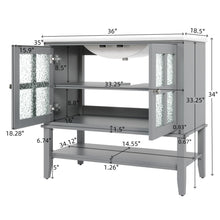 Load image into Gallery viewer, Bathroom Vanity With Ceramic Sink, Adjustable &amp; Open Shelf
