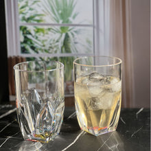 Load image into Gallery viewer, Rainbow Diamond Acrylic Glasses Drinking (Set of 4) Hi Ball 17Oz, Bpa Free Plastic Cocktail Glasses - Clear
